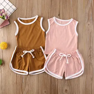 summer cotton baby girls' clothing sets sleep wear children's cloths girl's clothing sets