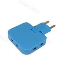 Multiprise 3 prises CA avec prise UE, adaptateur électrique rotatif à 180°, 1 convertit 3, pour l'expédition