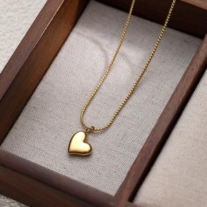 18K Vergulde Roestvrij Staal Hart Ketting Liefde Hart Hanger Chokers Voor Vrouwen Meisjes Bruiloft Belofte Sieraden - Product Image 5