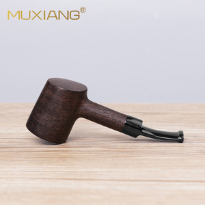 MUXIANG Wooden Tobacco Pipe Straight Handle Hammer Shape 9mm Filter Mouthpiece Smoking Accessory - Product Image 2