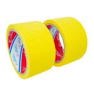 Cinta de Papel Crepé Adhesiva Acrílica Resistente al Calor Chuanli MK-10 Amarilla de 50 mm en Rollo <span class=keywords><strong>Jumbo</strong></span>, Fácil de Rasgar, para Pintura de Automóviles y Uso General - Product Image 5