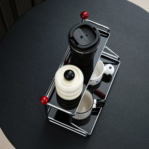 Support de rangement pour tasses en fer à double couche Yinwei avec plateau en acrylique pour chambre à coucher, salle de bain, cuisine - Product Image 3
