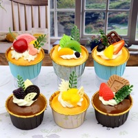 Autocollant magnétique créatif en PVC pour petit cupcake, idéal pour jouer à la maison, affichage de la fenêtre, ameublement pour aimants de réfrigérateur