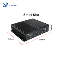 Mini PC industriel X86 J4125 Quad Core sans ventilateur, 2*RJ45, 6*RS232, GPIO, LPT, PS2, ordinateurs industriels