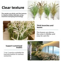 Rumput Dogtail Buatan Ramah Lingkungan Tahan UV Tahan Api Dekorasi Rumah Dalam & Luar Ruangan Bunga Buatan untuk Pernikahan