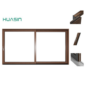 Fournisseur de portes coulissantes en bois plaqué aluminium imperméables de qualité canadienne standard 2025, <span class=keywords><strong>prix</strong></span> d'usine Huasin - Product Image 1
