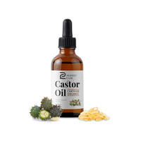 100% Pure organique pressée à froid marque privée huile de ricin noire raffinée croissance des cheveux cils sourcils huile de ricin