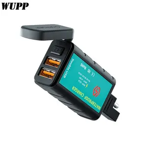 Qc 3.0 động cơ xe đạp kép USB điện thoại GPS sạc nhanh chất lượng cao xe máy sạc điện thoại