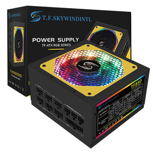 พาวเวอร์ซัพพลายคุณภาพสูง 850W RGB สำหรับพีซี รองรับซีพียูคู่ 24 พิน แบบโมดูลาร์เต็มรูปแบบ สำหรับคอมพิวเตอร์เล่นเกม ประสิทธิภาพสูง สำหรับเดสก์ท็อป - Product Image 1