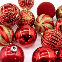 Vente en gros usine – Boules de Noël miniatures en plastique de haute qualité (8 cm) – Modèle de luxe, lot de 12 en boîte – Décorations suspendues pour sapin, accessoires de fête