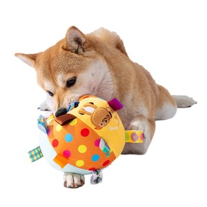 Interactive Ball Dog Toy for Aggressive Chewers Training Decompress <b>Bite</b> Resistant Plush Handle Dog Toys with Bells Pet Supplies - Product Image 5