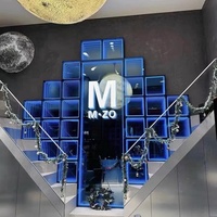 Panneau en verre trempé Infinity Mirror Floor Effet 3D LED Dance Floor Infinity Mirror Signs For Bar Party Store Décoration murale