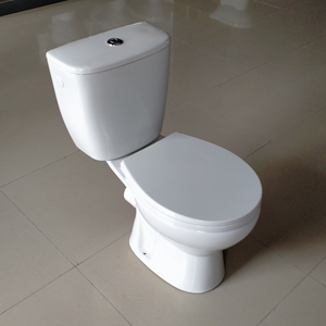 Fohome Sanitaires en céramique de style européen, <span class=keywords><strong>WC</strong></span> compact à deux pièces, à poser au sol, avec siphon PS et <span class=keywords><strong>cuvettes</strong></span> - Product Image 2