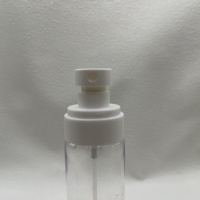 Flacon pulvérisateur cosmétique en plastique PET multi-matériaux, blanc transparent, avec pompe à brume fine, impression sérigraphique, 50 ml, 80 ml, 100 ml
