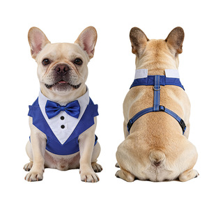 Gilet de smoking respirant pour chien, harnais anti-traction, tenue de fête avec nœud papillon - Product Image 3