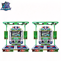 Dance Machine 47 pouces, jeu de rythme à monnayeur pour deux joueurs, plateforme de danse métallique, structure de scène lumineuse, équipement d'arcade et de divertissement