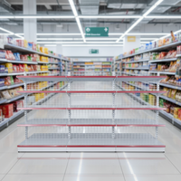 Étagère de supermarché en fil de maille personnalisée, à affichage Double face, économique