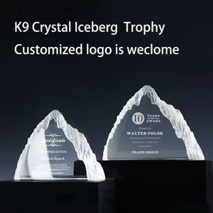 การแข่งขันกีฬาภูเขาน้ำแข็งคริสตัลแบบกำหนดเองรางวัลกระดาษรางวัลสำหรับเดสก์ท็อปถ้วยรางวัลความร่วมมือ - Product Image 3