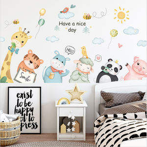 Grand autocollant Mural animaux en forme de tigre, cochon, <span class=keywords><strong>Panda</strong></span>, décoration pour la maison, pour salon, chambre à coucher, arrière-plan de télévision, fresque - Product Image 3