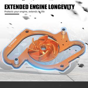 Kit de pompe à eau surdimensionnée NiceCNC pour moteurs <span class=keywords><strong>KTM</strong></span> LC8 950 <span class=keywords><strong>Adventure</strong></span> 2002-2006 <span class=keywords><strong>990</strong></span> <span class=keywords><strong>Adventure</strong></span> Baja 2013-2014 <span class=keywords><strong>990</strong></span> SMR SMT 2010-2011 - Product Image 6