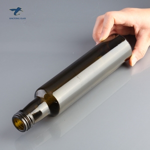 Mini Bottiglia Cilindrica Vuota Gourmet in <span class=keywords><strong>Vetro</strong></span> per Olio d'Oliva Verde, Nera, Trasparente da 100ml, 125ml, 8oz, 500ml, 750ml, 1l - Product Image 4