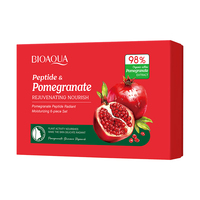 BIOAQUA Ensemble de soins de la peau 6 pièces à la grenade rouge, peptide, hamamélis, acide tranexamique, centella, éclaircissant et hydratant, pour tous types de peau