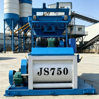 Malaxeur à double arbre forcé JS750 pour le mélange de béton sec, dur et plastique avec base en acier soudé