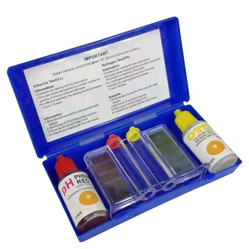 Pool rapid PH chlorine water test kits 2 way swimming pool water test kit