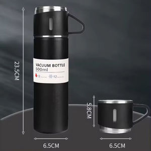 Popolare Set Regalo Aziendale da 500ml, <span class=keywords><strong>Tazza</strong></span> Portatile in Acciaio Inox, <span class=keywords><strong>Thermos</strong></span> con 3 Coperchi - Product Image 3