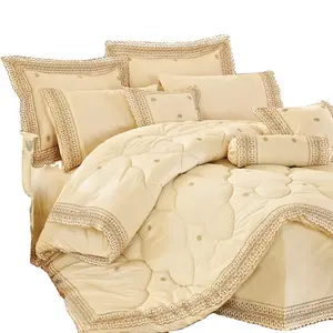 KOSMOS Bedding Polycotton Embroidery Lace comforter wholesale hotel bedding set