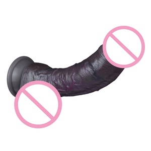 ORALSX 8 Inches Long Black <b>Dildo</b> Realistic Cock Silicone Anal <b>Dildo</b> Female Masturbate Flexible <b>Dildo</b> for Men Women - Product Image 1