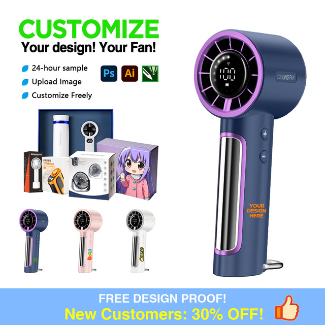 Custom logo High-speed Handheld Fan Portable Outdoor 100 Speed USB Fan Carabiner Attachable Fan High Temperature Corporate Gift