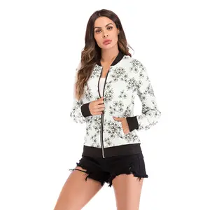 10C giacche di nuovo Design stampa floreale disegni Patch a basso prezzo per donna giacca da corsa da donna Sexy con tasca