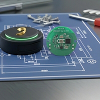 SCiE5 - Remplacement facile de la batterie - Sonnerie - Bouton de panique programmable - BLE5.0 - IBeacon - Eddystone - Balise IoT
