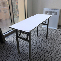 Ventas calientes Barato Durable Banquete Mesa plegable PVC Rectangular Mesa plegable