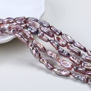 Perles d'eau douce blanches de forme baroque en gros - Aurora Pipa, accessoires de bijoux semi-finis naturels - Product Image 3