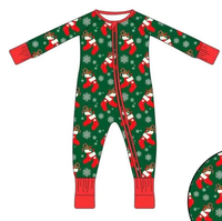 Ensemble pyjama pour filles et garçons à manches longues avec motif flocon de neige, chaussettes de Noël vertes assorties pour frères et sœurs, vente chaude