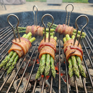 <span class=keywords><strong>Pinchos</strong></span> <span class=keywords><strong>de</strong></span> Acero Inoxidable Antideslizantes para Parrilla, 20 Unidades en Caja Metálica, Soporte Doble para Maíz y Brochetas para Restaurantes y Comercios - Product Image 5