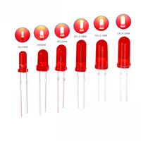 Perles lumineuses LED vertes haute luminosité de 4 mm, à insertion droite, pieds longs 4*H8 5V
