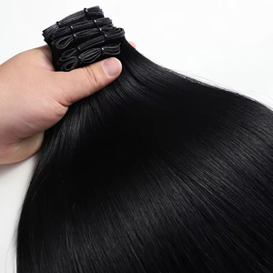 Extensions <span class=keywords><strong>de</strong></span> <span class=keywords><strong>cheveux</strong></span> vierges légères les plus vendues, noir naturel, super double drawn, lisses et soyeuses, trame double cousue à la machine pour plus <span class=keywords><strong>de</strong></span> longueur - Product Image 3