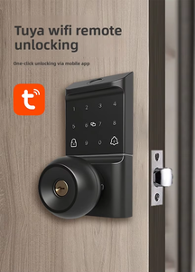 Aluminum Alloy Ball Smart Lock with Biometric Fingerprint RFID Card Reader Keypad WIFI TUYA App Control Cloud Storage <strong>Door</strong> <strong>Knob</strong> - Product Image 3