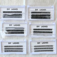 Cils en grappe à 3 rangées, petite taille, longueur mixte, personnalisables, faits à la main, marque privée, faux cils en gros, faux cils