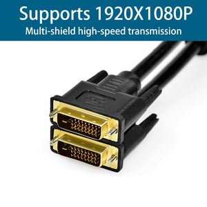 El mejor cable DVI 24 + 1, doble enlace, Monitor de dos vías, Cable <span class=keywords><strong>Vedia</strong></span>, chapado en oro, macho a macho, ordenador DVI 241 CE ROHS, negro y rojo, negro + rojo - Product Image 3