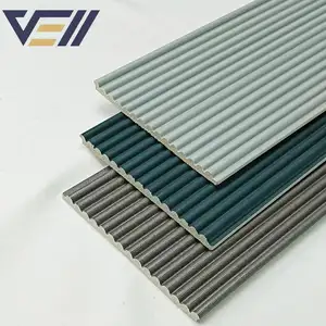 Oem wholesale artificial green home decor easy install Heat And Sound Insulation waterproof bedroom curved ps wall panel sheet