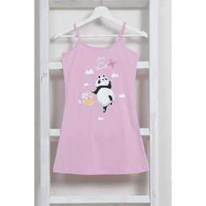 Túnica con Personaje de Panda Rosa para Niñas, Ropa Exterior de Longitud Media con Decoración de Apliques - Product Image 1