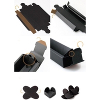 Faveurs de mariage petit luxe nourriture Date emballage cadeau divisé carton chocolat vide boîte en papier noir luxe pour le chocolat