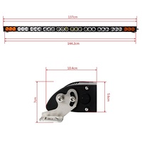300W ambre blanc led light bar inondation de tache combo camion led lumières bar
