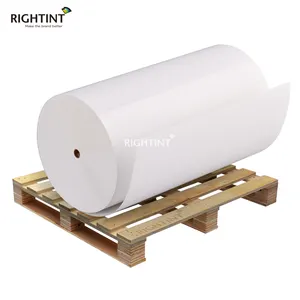 Flexography Custom cast coated paper 78 gsm white glassine paper for self adhesive paper waterproof