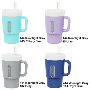 Tasse d'apprentissage en silicone pour bébé, <span class=keywords><strong>avec</strong></span> couvercle et <span class=keywords><strong>paille</strong></span> en silicone, pour bébés de 0 à 12 mois - Product Image 2