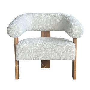 Commercio all'ingrosso moderno di lusso francese Design singolo poltrona a buon mercato in legno <span class=keywords><strong>crema</strong></span> stile per mobili per la casa per uso soggiorno - Product Image 4